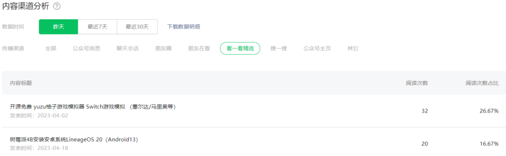 微信公众号看一看搜一搜